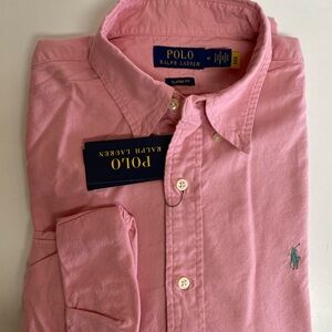 NEW Men's Ralph Lauren Oxford Shirt Pink size XL